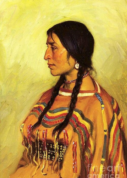 Native American Indian Portrait Blackfoot Photo Art Print Picture